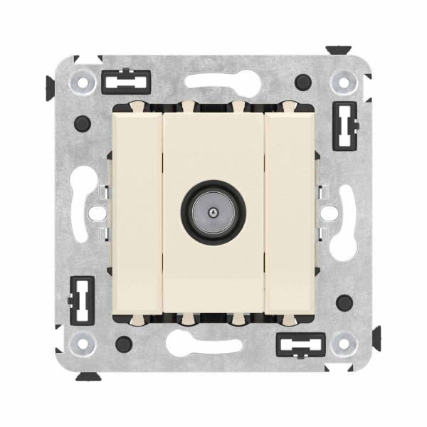 DKC Розетка TV оконечная в стену, "Avanti", "Ванильная дымка"