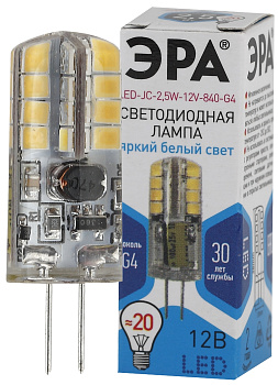 ЭРА LED JC-2,5W-12V-840-G4 (диод, капсула, 2,5Вт, нейтр, G4)