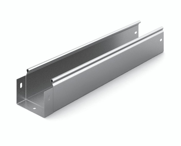 OSTEC Металлический лоток неперфорированный 100х80х3000, толщ. 1,0 мм, Сендзимир цинк