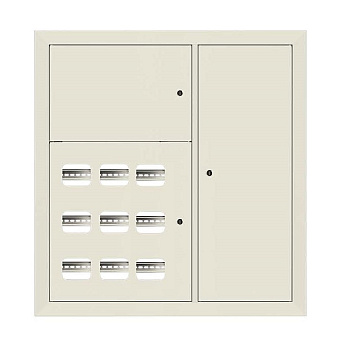 Щит этажный 9 кв. RAL9002 3 окна в ряд по гориз. (1000х950х150) EKF PROxima