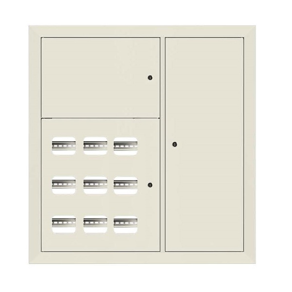 Щит этажный 9 кв. RAL9002 3 окна в ряд по гориз. (1000х950х150) EKF PROxima