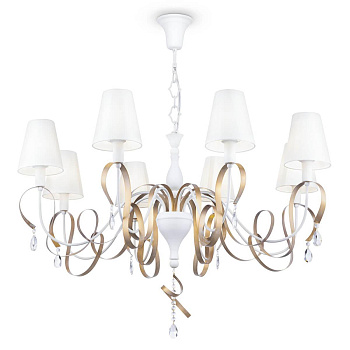 Maytoni Elegant Intreccio Белый с Золотом Люстра 8xE14 40W ARM010-08-W Maytoni Elegant Intreccio Белый с Золотом Люстра 8xE14 40W ARM010-08-W