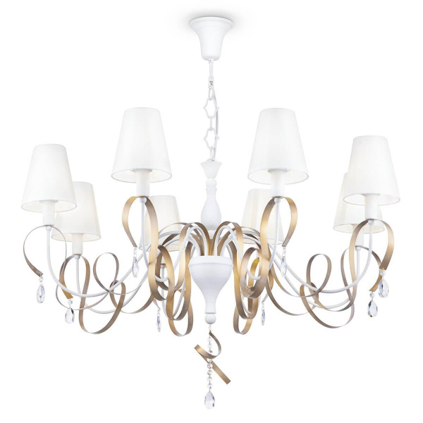 Maytoni Elegant Intreccio Белый с Золотом Люстра 8xE14 40W ARM010-08-W Maytoni Elegant Intreccio Белый с Золотом Люстра 8xE14 40W ARM010-08-W