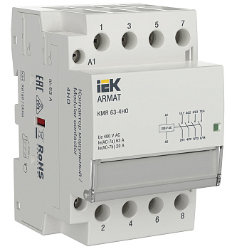 IEK ARMAT Контактор модульный KMR 63А 230В AC 4НО
