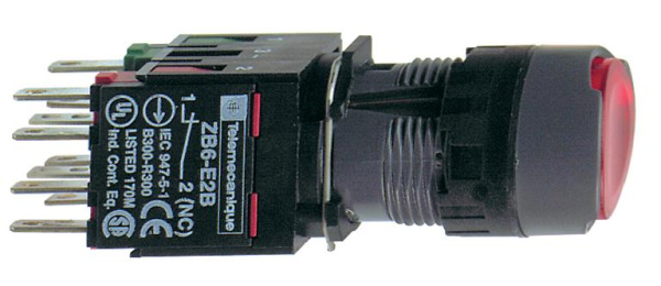 Купить SE XB6 Кнопка 16мм 12-24В красная XB6AW4B2B