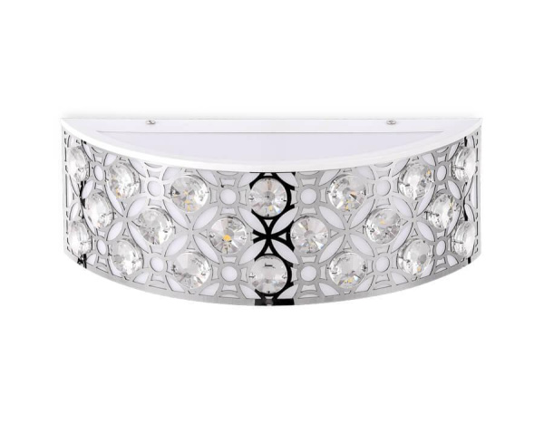 Ambrella Настенный светодиодный светильник с хрусталем FA9411 WH/CH белый/хром 4200K 12W 300*110*100