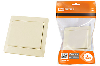 TDM Выключатель 1 кл. 10А сл. кость "Ильмень" SQ1823-0101