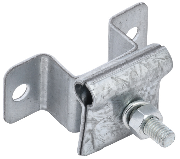 IEK Держатель-зажим соединительный круглого проводника 6-12мм опорный L=30-40мм оцинкованная сталь