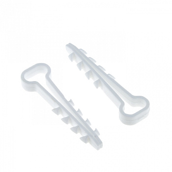 EKF PROxima Дюбель-хомут (6х14 мм) для плоского кабеля белый (50 шт.)