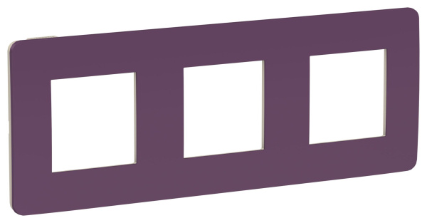 Купить SE Unica Studio Лиловая/Бежевая Рамка 3-ная NU280615