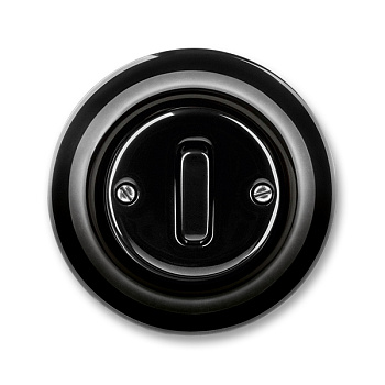 ABB Decento Чёрный фарфор Переключатель одноклавишный 2CHK590634C4301