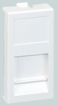 Simon Connect Алюминий Адаптер на 1 RJ45 CJ545U(FM), CJ546U(FM), шторка, 22,5х45мм KA76-8