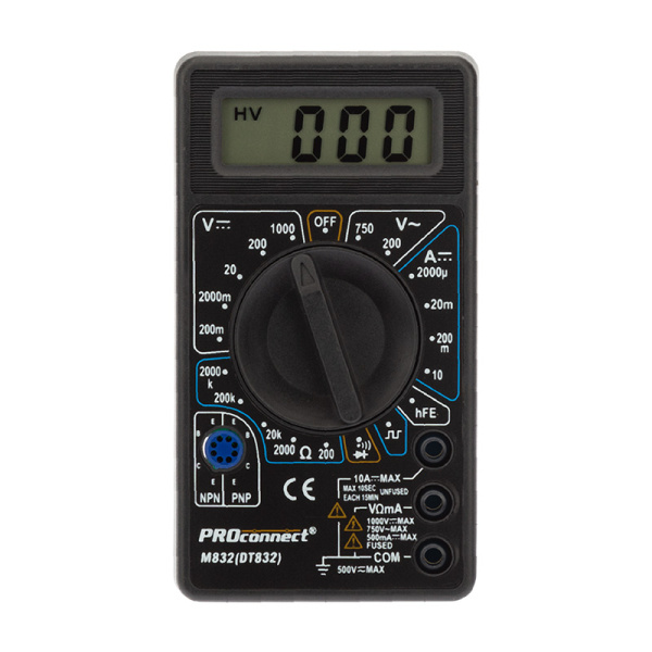 PROconnect Портативный мультиметр M832 (DT832) 13-3012