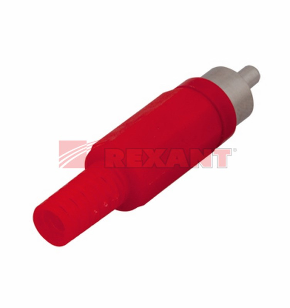 Купить Разъем штекер RCA "Красный" пайка Rexant 14-0403
