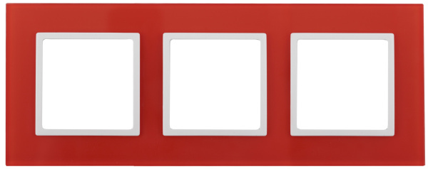 ЭРА 14-5103-23 Elegance Красный/белый Стекло Рамка 3-ая