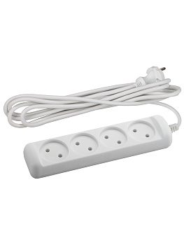 ЭРА Удлинитель электрический UX(6)-4-5m без заземления 4 розетки 5 м ПВС 2x0,75мм2 6А