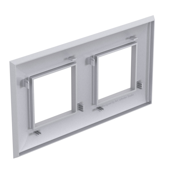 Купить DKC Рамка "Avanti", "Закаленная сталь", 2 поста (4 мод.)