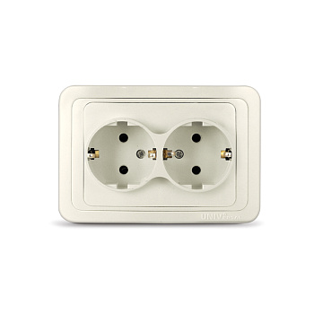 UNIVersal "Валери" Розетка "слоновая кость" (ivory) 2-ая с/з " Б-В0128