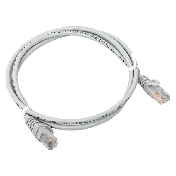 EKF Патч-корд TERACOM PRO Cat.5E неэкранированный UTP оболочка PVC серый (1,0м)