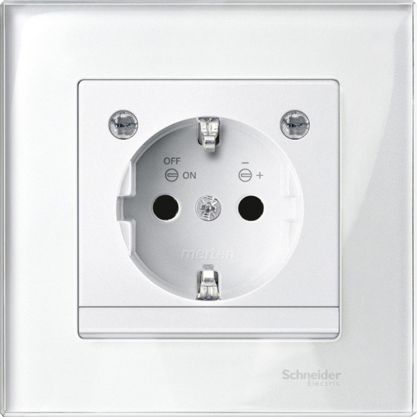 SE Merten SM M-Elegance Стекло Белое Рамка 1-ая MTN404119