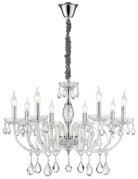 Wertmark WE171.08.103 Люстра подвесная Хром, Белый E14 8*40W