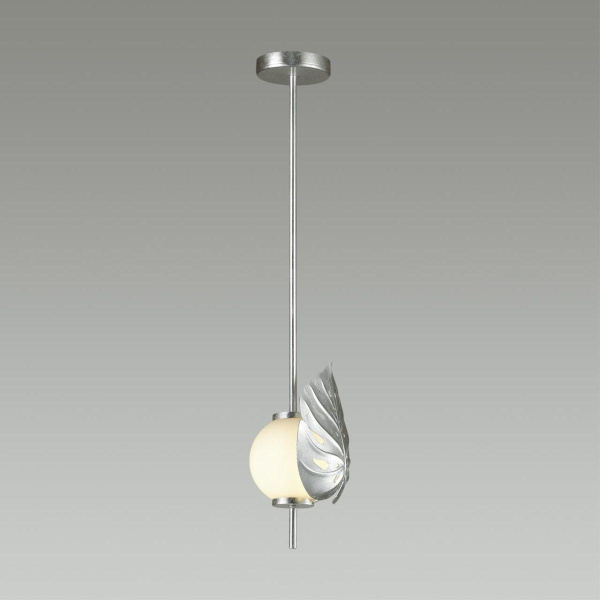Купить Odeon Light 4865/1A MODERN ODL_EX22 45 серебристый/белый/стекло Подвес E14 1*40W JUNGLE