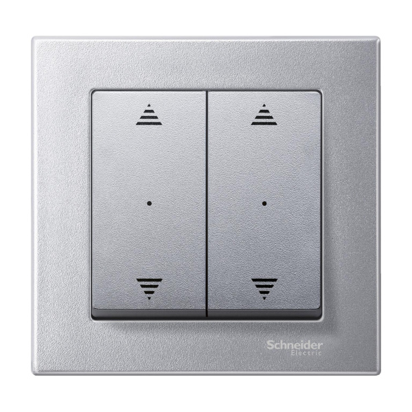 Купить SE Merten KNX\EIB SM Алюминий Клавиша для модуля 2-кночного выключателя со стрелками ВВ/ВН MTN625860