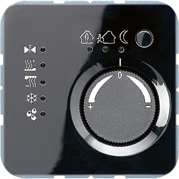 JUNG KNX-регулятор с шинным сопряжением с ручкой для установки температуры черный CD2178SW