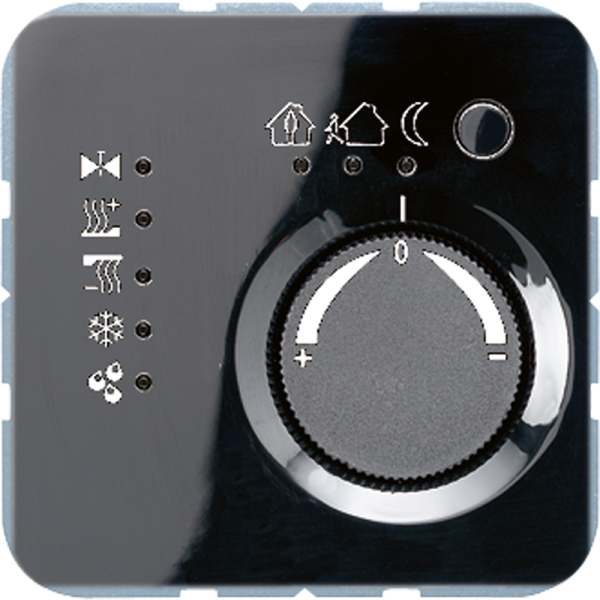 JUNG KNX-регулятор с шинным сопряжением с ручкой для установки температуры черный CD2178SW