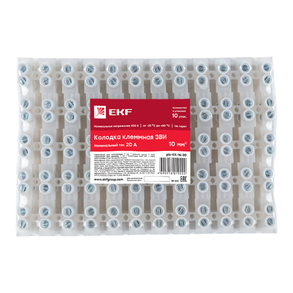 Купить EKF PROxima Колодка клеммная (16мм) 30А (10шт.)
