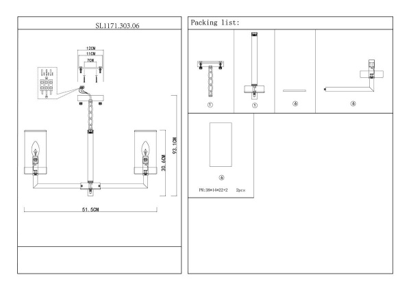 Купить ST Luce SL1171.303.06 Люстра подвесная Латунь/Прозрачный E14 6*40W