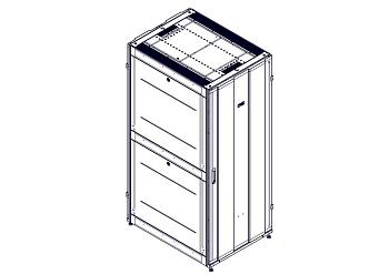 Systeme Electric Шкаф, серия Uniprom, 42U-800/1070, боковые панели 4шт, черный