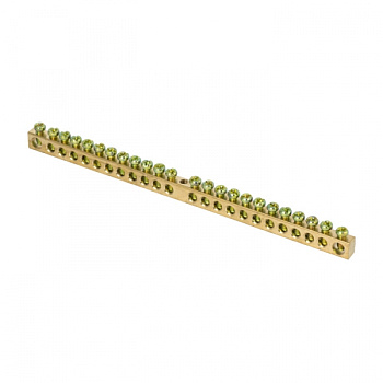 EKF PROxima Шина PEN "ноль-земля" (6х9мм) 24 отверстия латунь крепеж по центру