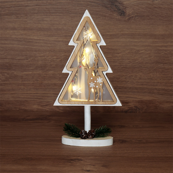 NEON-NIGHT Деревянная фигурка с подсветкой «Елка на подставке» 14,5х5х30 см 504-028 NEON-NIGHT Деревянная фигурка с подсветкой «Елка на подставке» 14,5х5х30 см 504-028