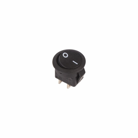 Выключатель клавишный круглый 250V 3А (2с) ON-OFF черный Micro Rexant 36-2510