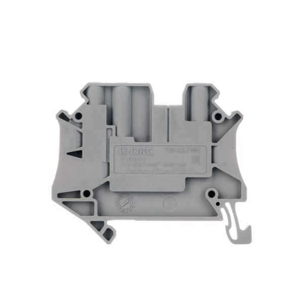 Купить DKC Nuputuk Клемма проходная, винтовой зажим, 3 точки подключения, 2.5 кв.мм, серая