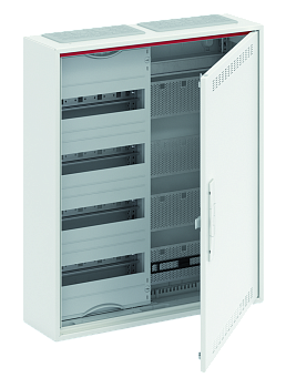 ABB Шкаф 48М навесной с медиапанелями IP30,  650x550x160 между DIN-рейками 125 мм с самозажимными клеммами N/PE и дверью с вент. отверстиями CA24VML 2CPX052211R9999