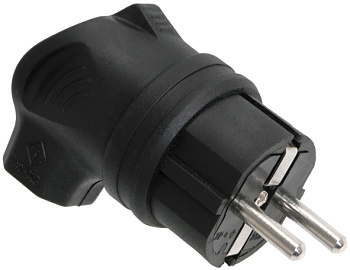 IEK OMEGA Вилка угловая каучук 16А 2Р+E IР44