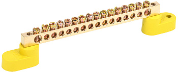 IEK Шина PE земля на двух угловых изол ШНИ-6х9-16-У2-Ж