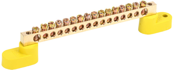 IEK Шина PE земля на двух угловых изол ШНИ-6х9-16-У2-Ж