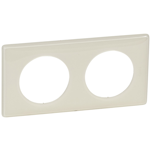 Купить Legrand Celiane2 Слоновая кость глянец Рамка 2-я (2+2 мод) 066622