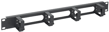 IEK ITK Кабельный органайзер 19" 1U 4 кольца, черный CO05-1M4RM