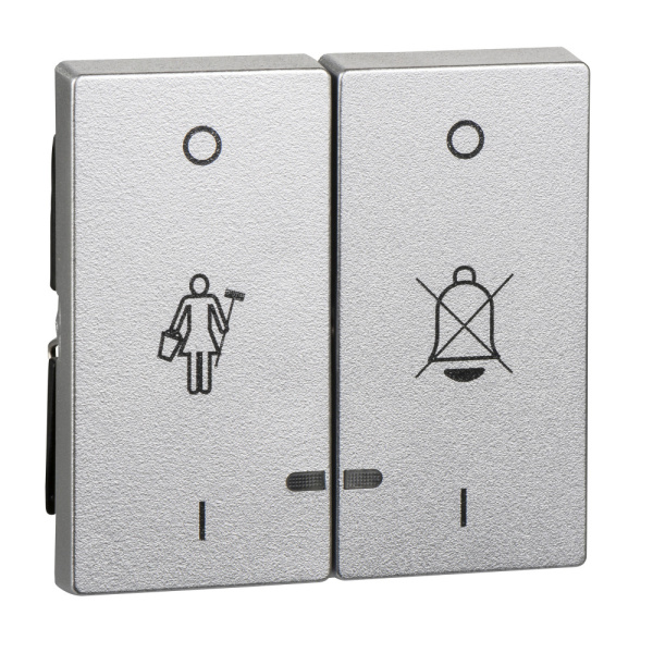 SE Merten SM Алюминий Клавиши "перечеркнутый звонок","горничная" с подсветкой MTN3429-0460