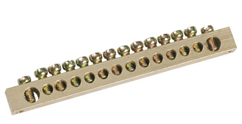 IEK Шина PEN земля-ноль 8х12мм 8/2 (8групп/крепеж по краям)