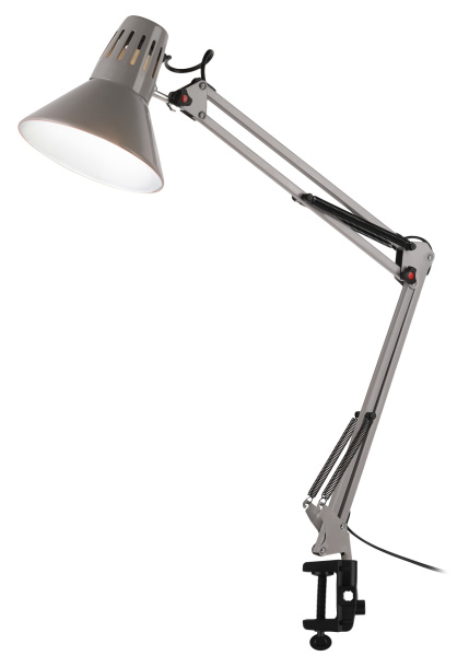 ЭРА Настольный светильник N-121-E27-40W-GY Е27 на струбцине серый