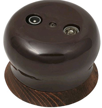 BIRONI Фаберже Керамика Коричневый Розетка TV/R-SAT проходная B2-304-020/18