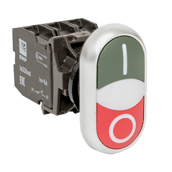 Купить EKF PROxima Кнопка LA32HND красно-зеленая "Пуск-Стоп" с подсветкой NO+NC
