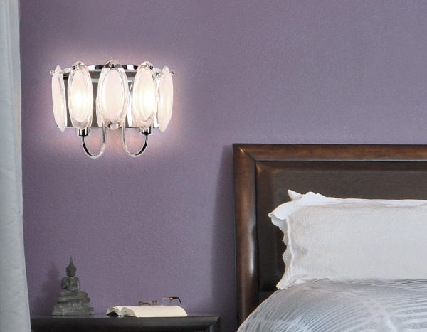 Купить Ambrella Настенный светильник TR5180/2 CH/CL/FR хром/прозрачный/белый матовый E14/2 max 40W 280*190*170