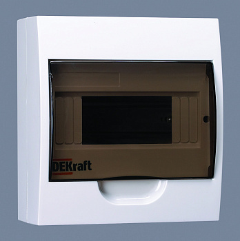 Dekraft Корпус пластиковый навесной 8 мод. IP41 ЩРН-П-8