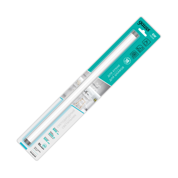 Gauss Светильник сенсорный модель G 6W 600lm 4000K 170-260V 500mm диммируемый TOUCH 9023531206